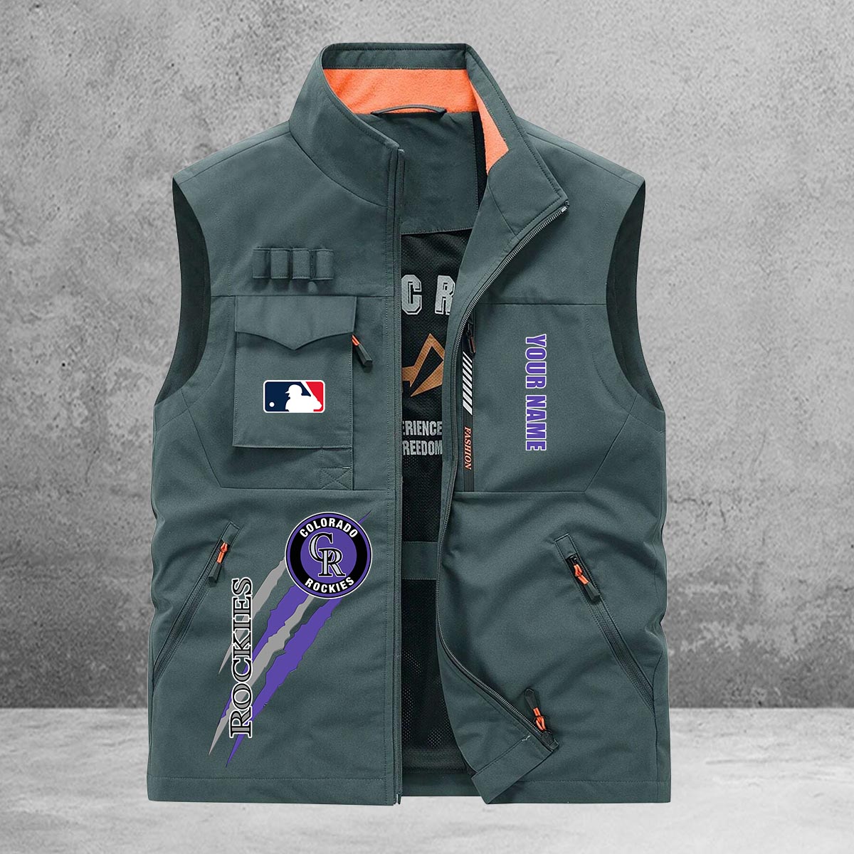Colorado Rockies New Personalized Multi-Pockets Vest AZBTMPV000127