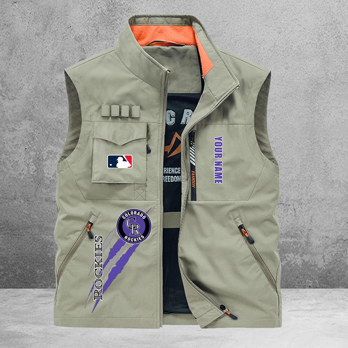 Colorado Rockies New Personalized Multi-Pockets Vest AZBTMPV000127