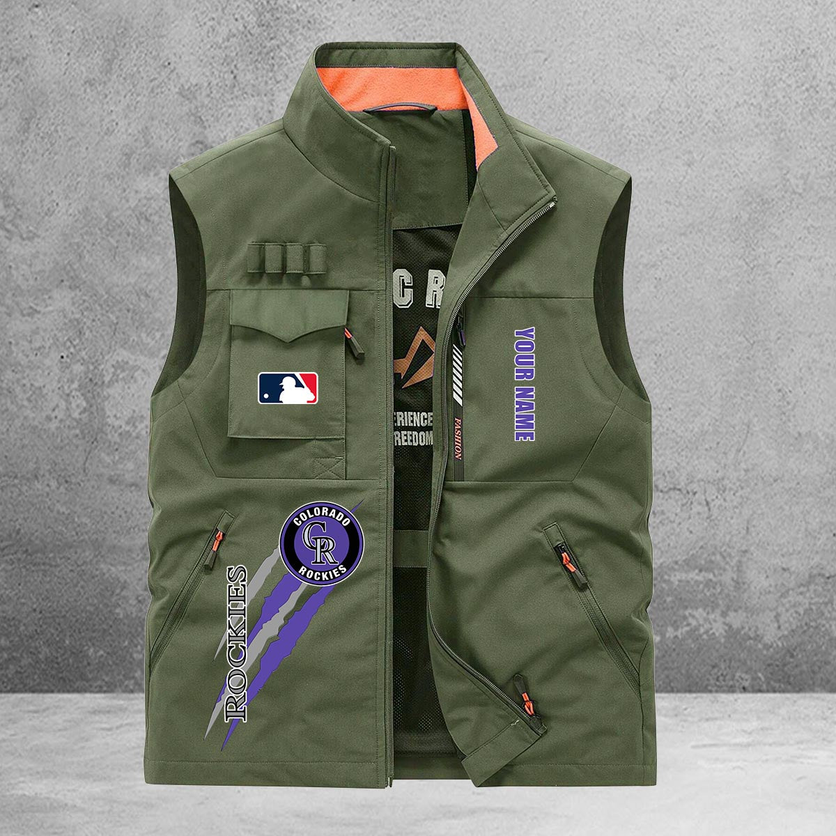 Colorado Rockies New Personalized Multi-Pockets Vest AZBTMPV000127