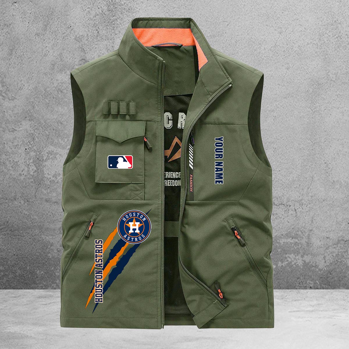 Houston Astros New Personalized Multi-Pockets Vest AZBTMPV000128