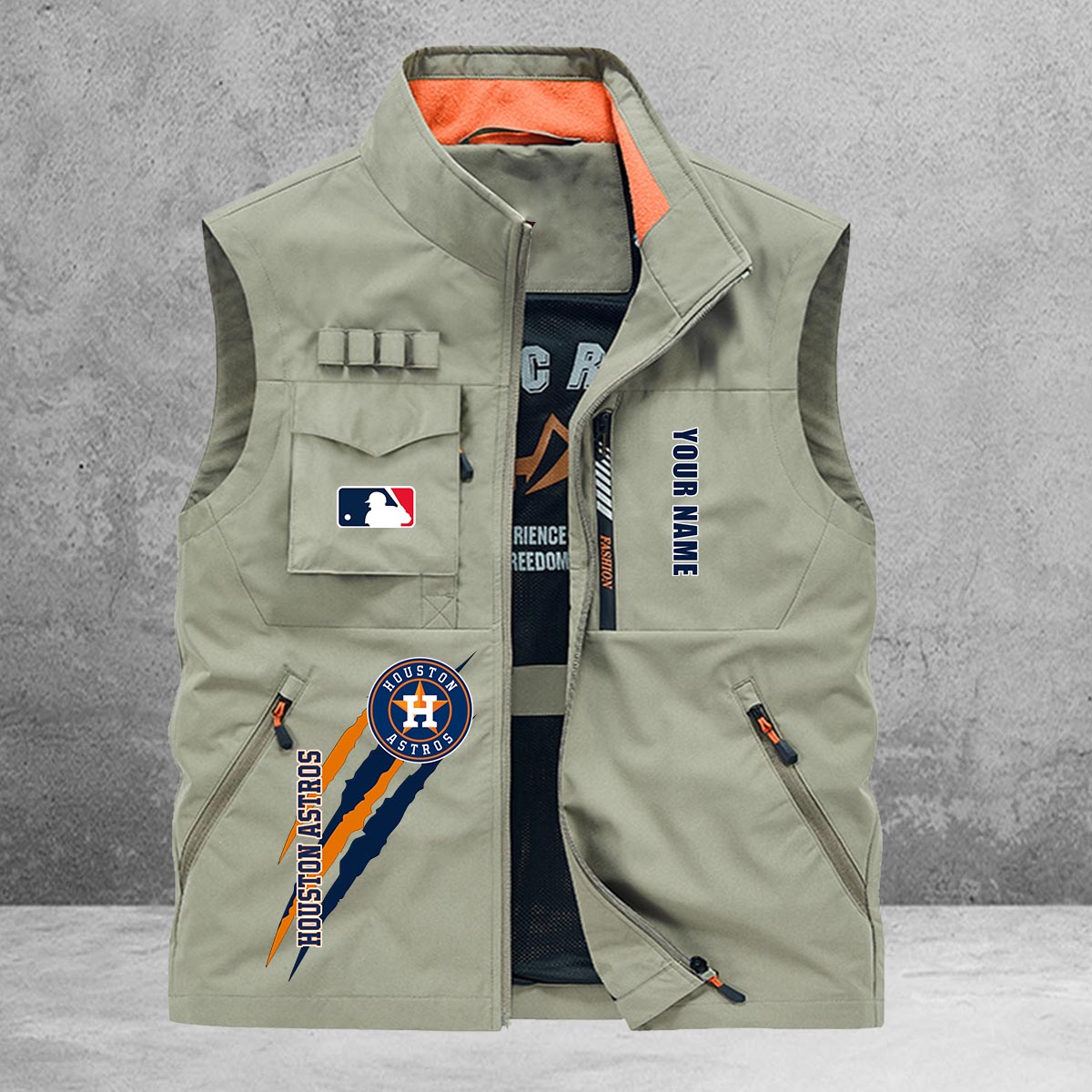 Houston Astros New Personalized Multi-Pockets Vest AZBTMPV000128