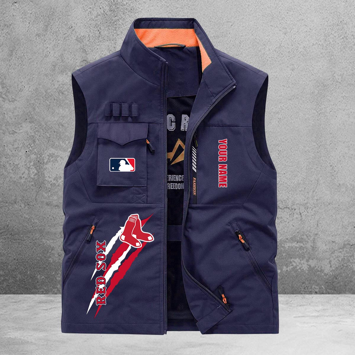 Boston Red Sox New Personalized Multi-Pockets Vest AZBTMPV000129