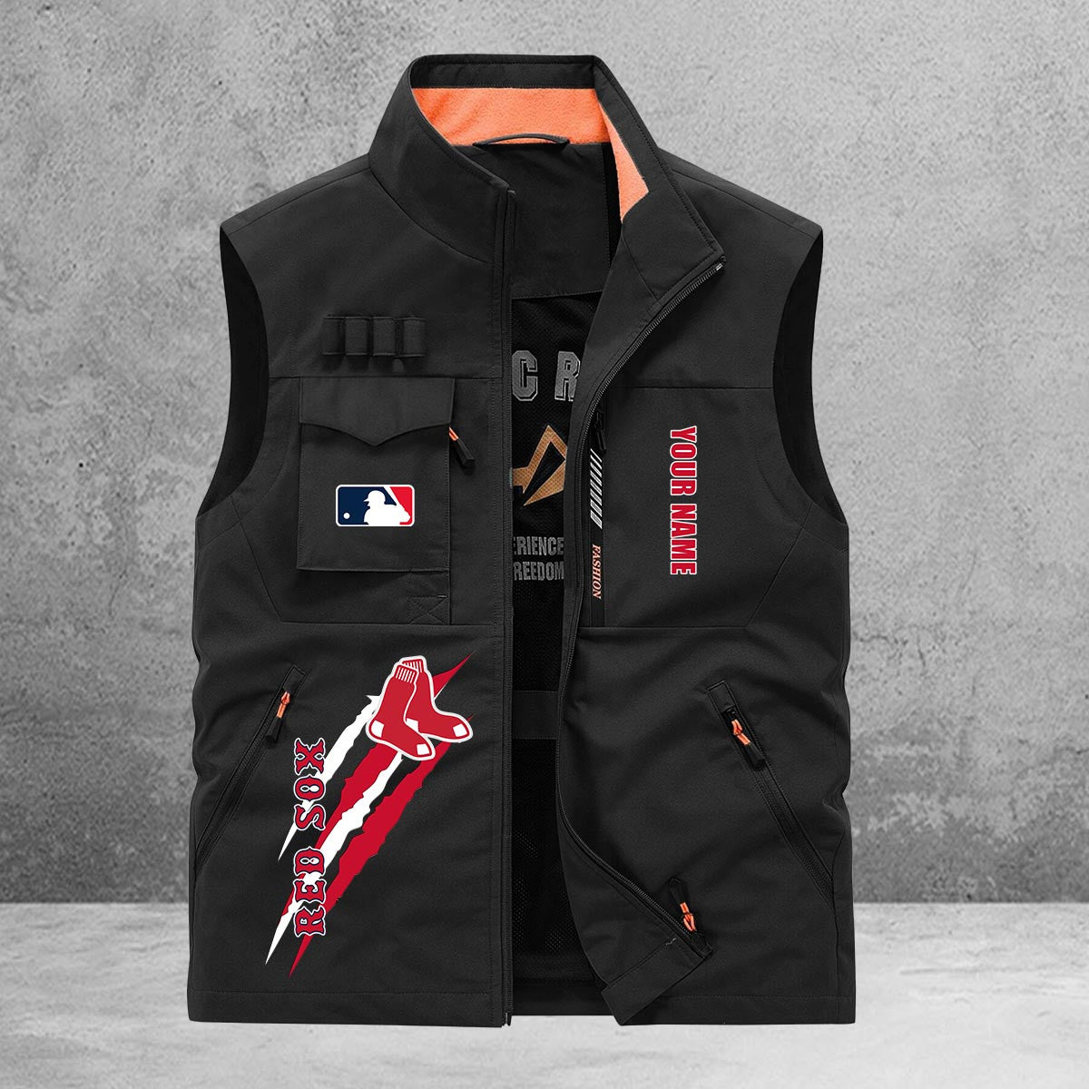 Boston Red Sox New Personalized Multi-Pockets Vest AZBTMPV000129