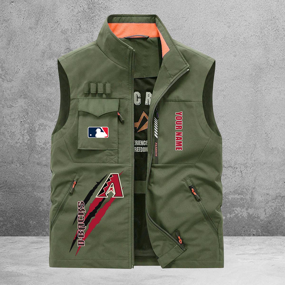 Arizona Diamondbacks New Personalized Multi-Pockets Vest AZBTMPV000130