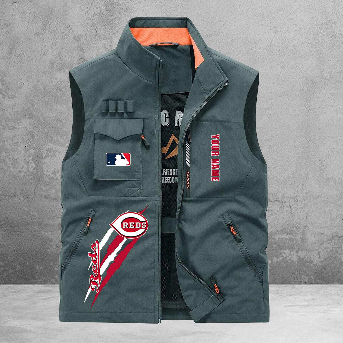 Cincinnati Reds New Personalized Multi-Pockets Vest AZBTMPV000132