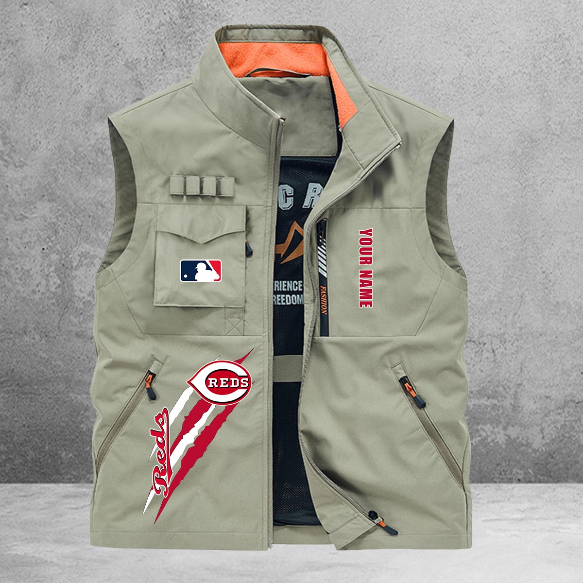 Cincinnati Reds New Personalized Multi-Pockets Vest AZBTMPV000132