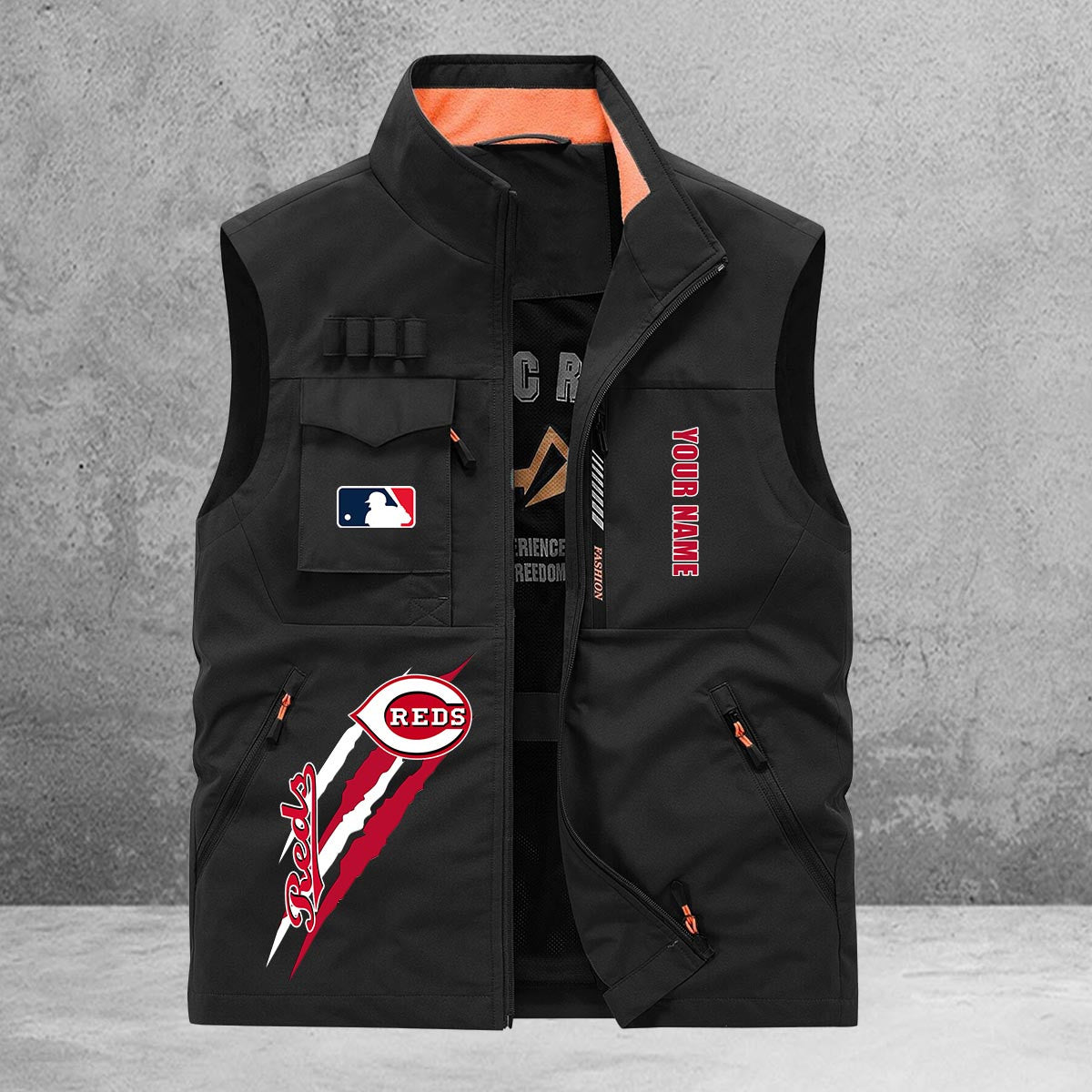 Cincinnati Reds New Personalized Multi-Pockets Vest AZBTMPV000132