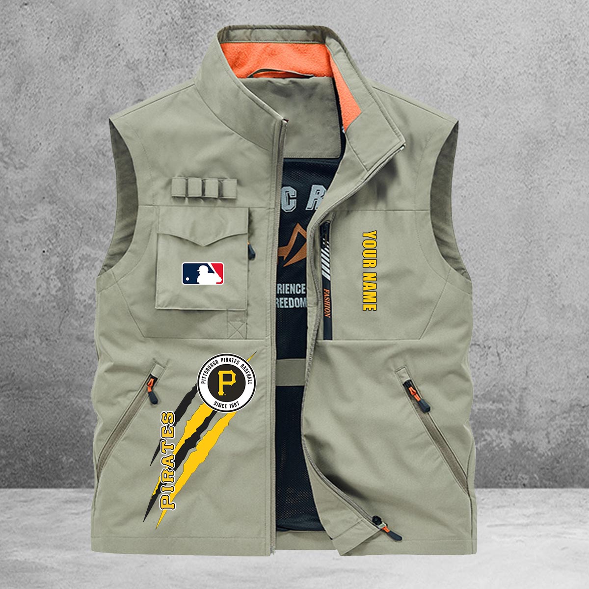 Pittsburgh Pirates New Personalized Multi-Pockets Vest AZBTMPV000135