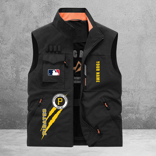 Pittsburgh Pirates New Personalized Multi-Pockets Vest AZBTMPV000135