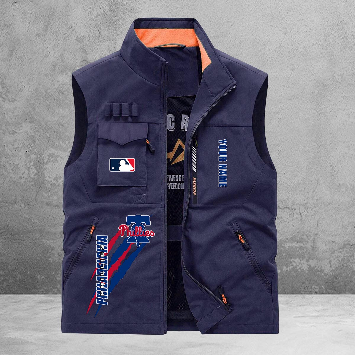 Philadelphia Phillies New Personalized Multi-Pockets Vest AZBTMPV000108