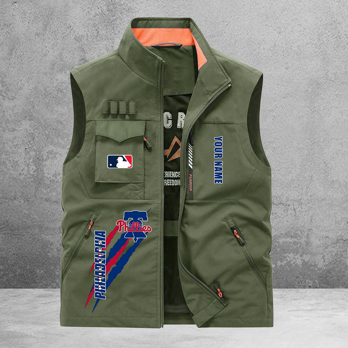 Philadelphia Phillies New Personalized Multi-Pockets Vest AZBTMPV000108