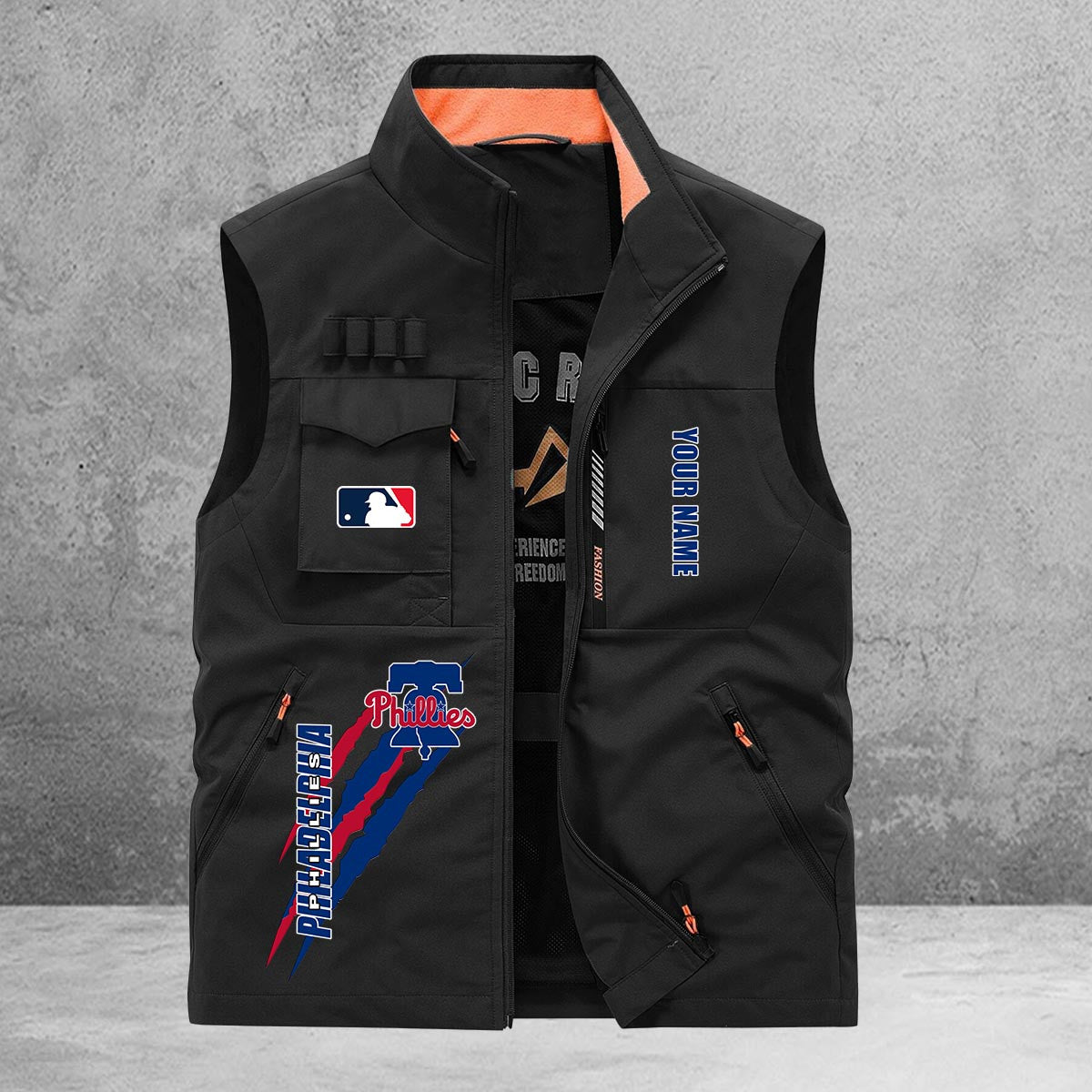Philadelphia Phillies New Personalized Multi-Pockets Vest AZBTMPV000108