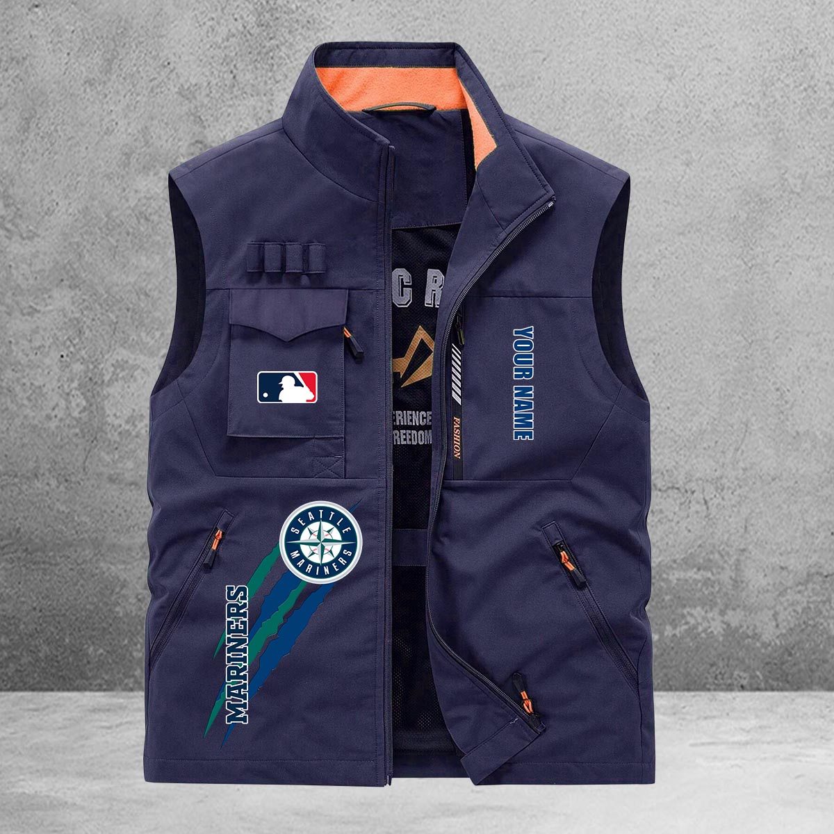 Seattle Mariners New Personalized Multi-Pockets Vest AZBTMPV000109