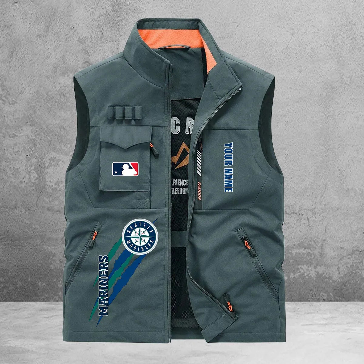 Seattle Mariners New Personalized Multi-Pockets Vest AZBTMPV000109