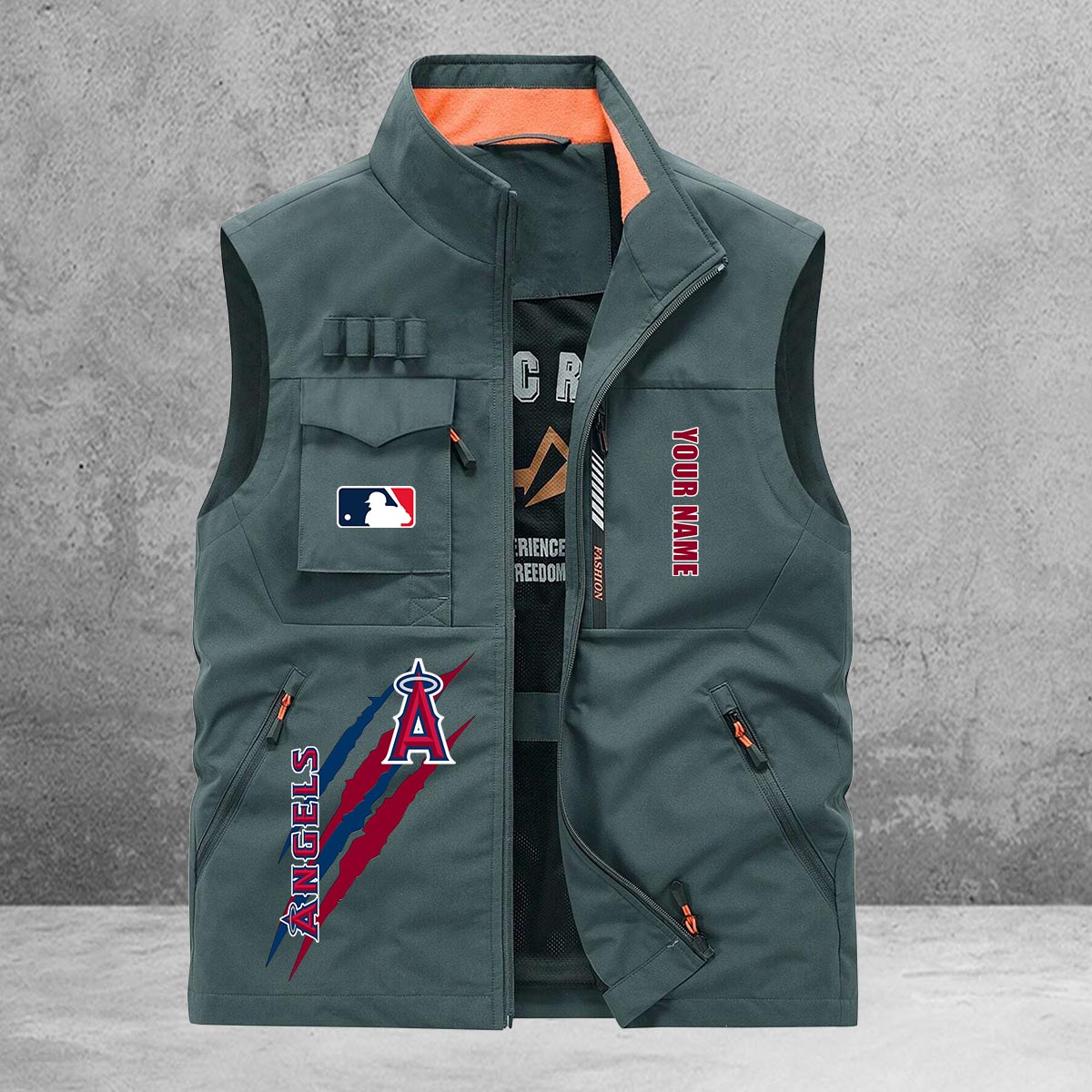 Los Angeles Angels New Personalized Multi-Pockets Vest AZBTMPV000110