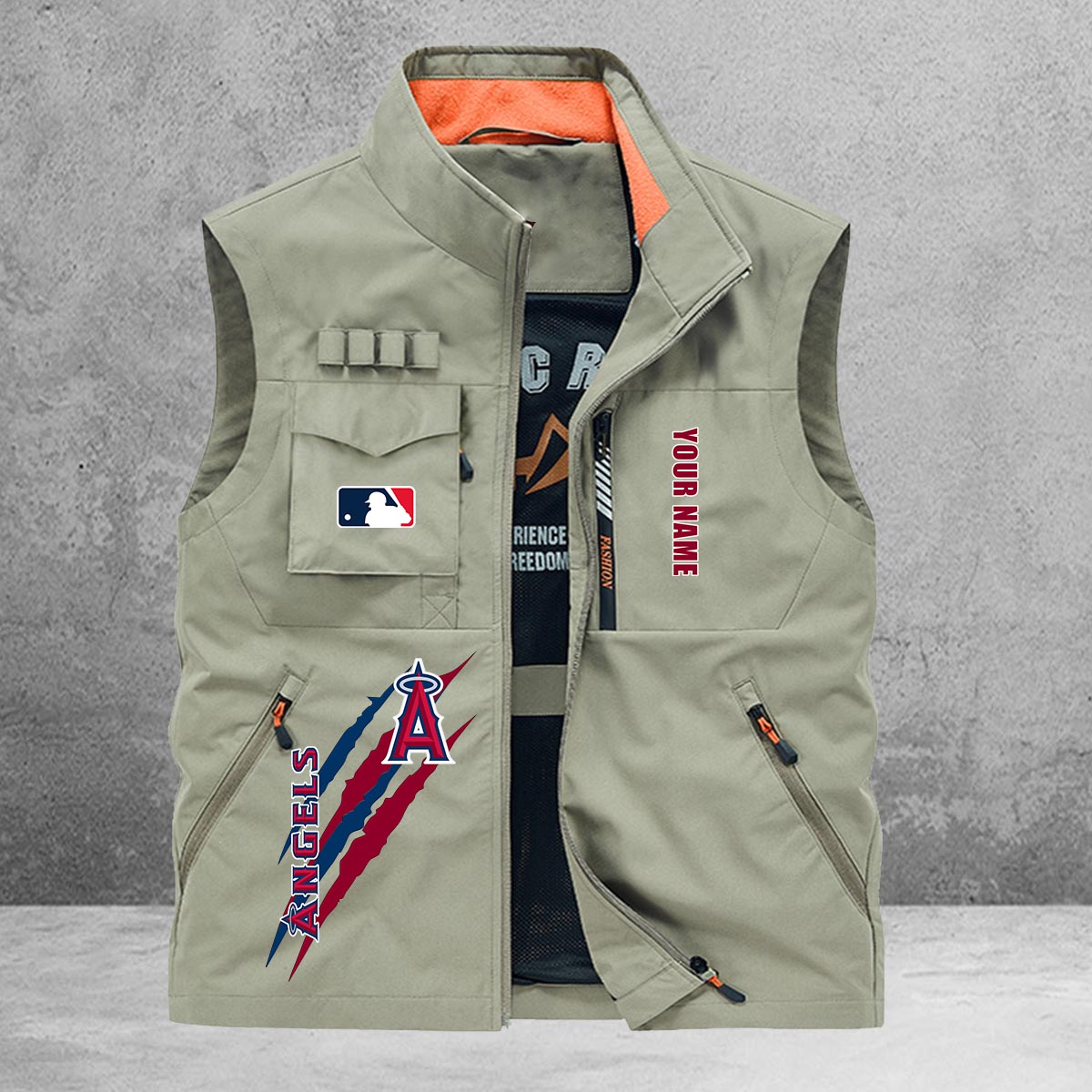 Los Angeles Angels New Personalized Multi-Pockets Vest AZBTMPV000110