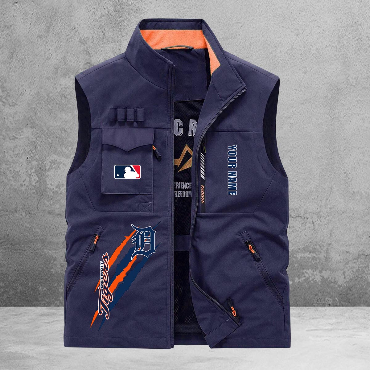 Detroit Tigers New Personalized Multi-Pockets Vest AZBTMPV000111