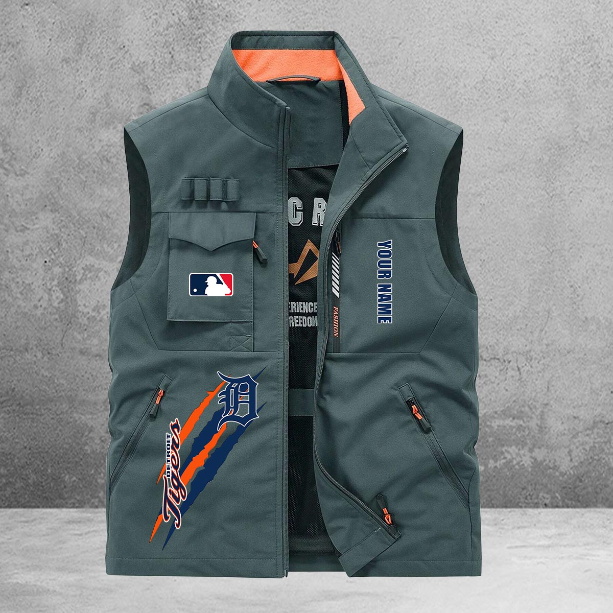 Detroit Tigers New Personalized Multi-Pockets Vest AZBTMPV000111