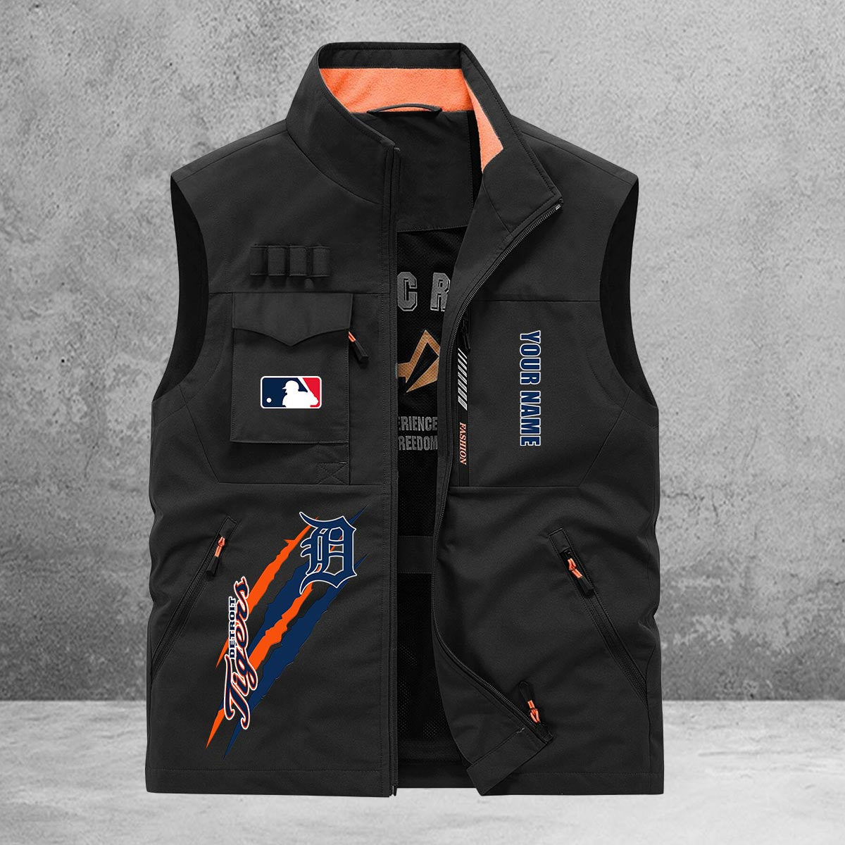 Detroit Tigers New Personalized Multi-Pockets Vest AZBTMPV000111