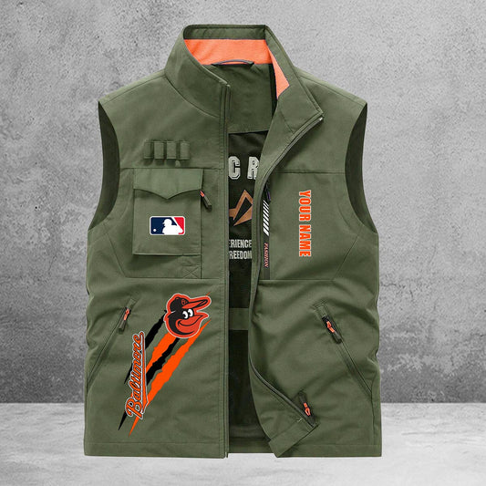 Baltimore Orioles New Personalized Multi-Pockets Vest AZBTMPV000113