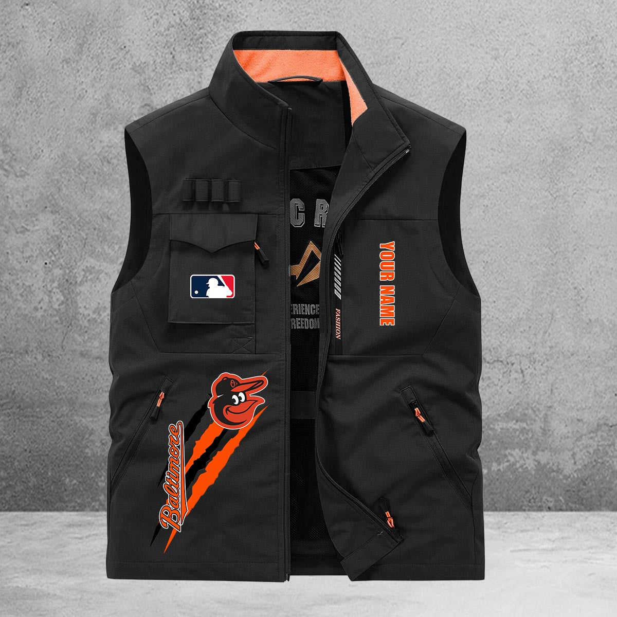 Baltimore Orioles New Personalized Multi-Pockets Vest AZBTMPV000113
