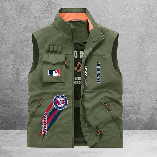 Minnesota Twins New Personalized Multi-Pockets Vest AZBTMPV000115