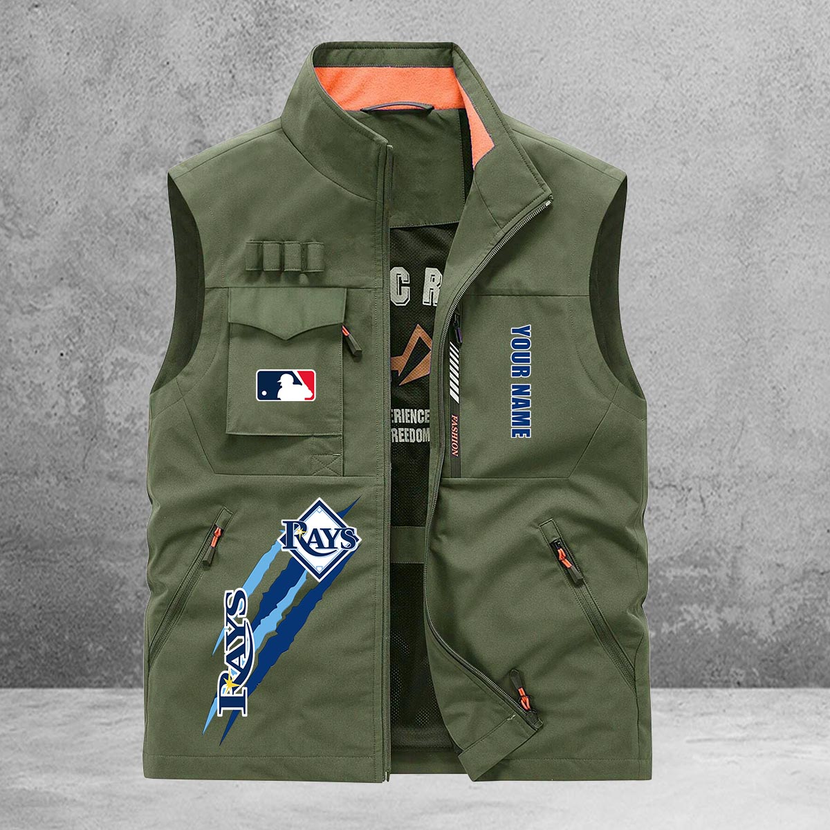 Tampa Bay Rays New Personalized Multi-Pockets Vest AZBTMPV000116