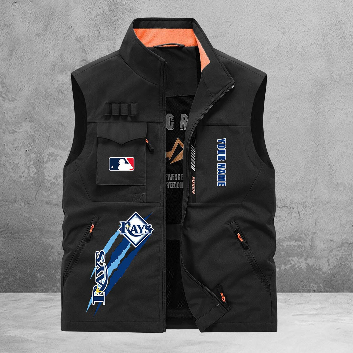 Tampa Bay Rays New Personalized Multi-Pockets Vest AZBTMPV000116