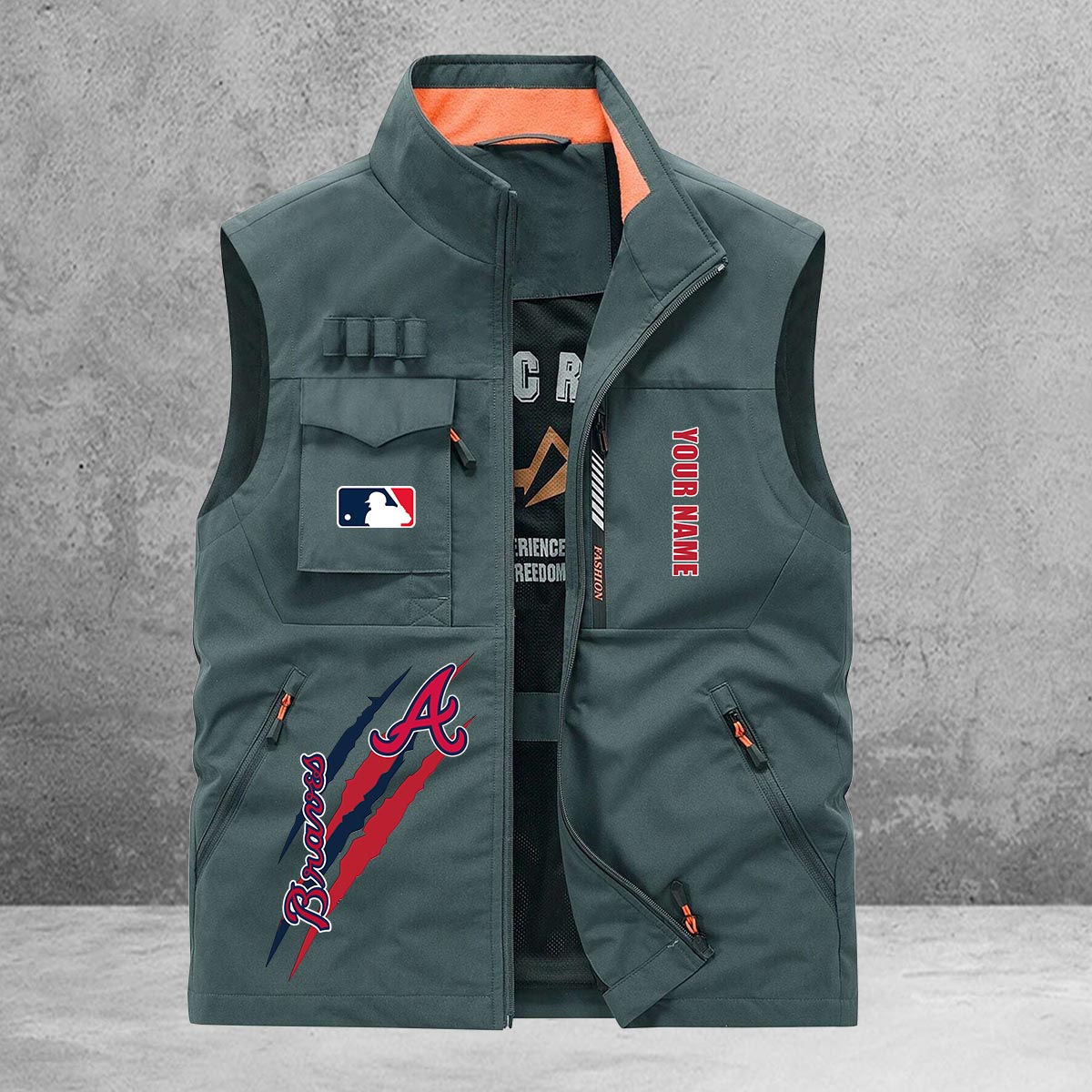 Atlanta Braves New Personalized Multi-Pockets Vest AZBTMPV000124