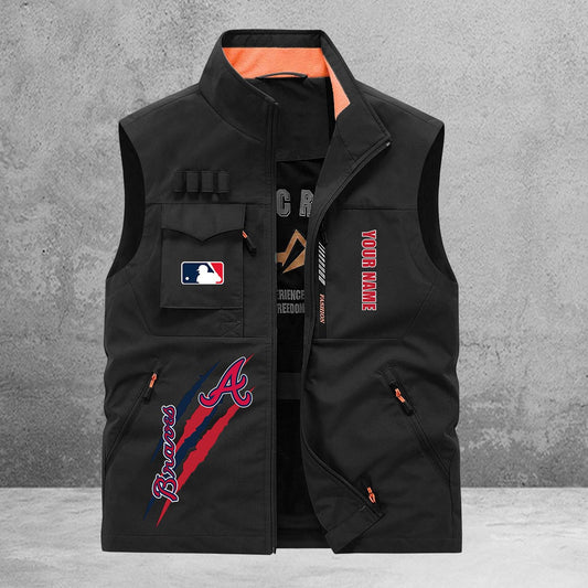 Atlanta Braves New Personalized Multi-Pockets Vest AZBTMPV000124