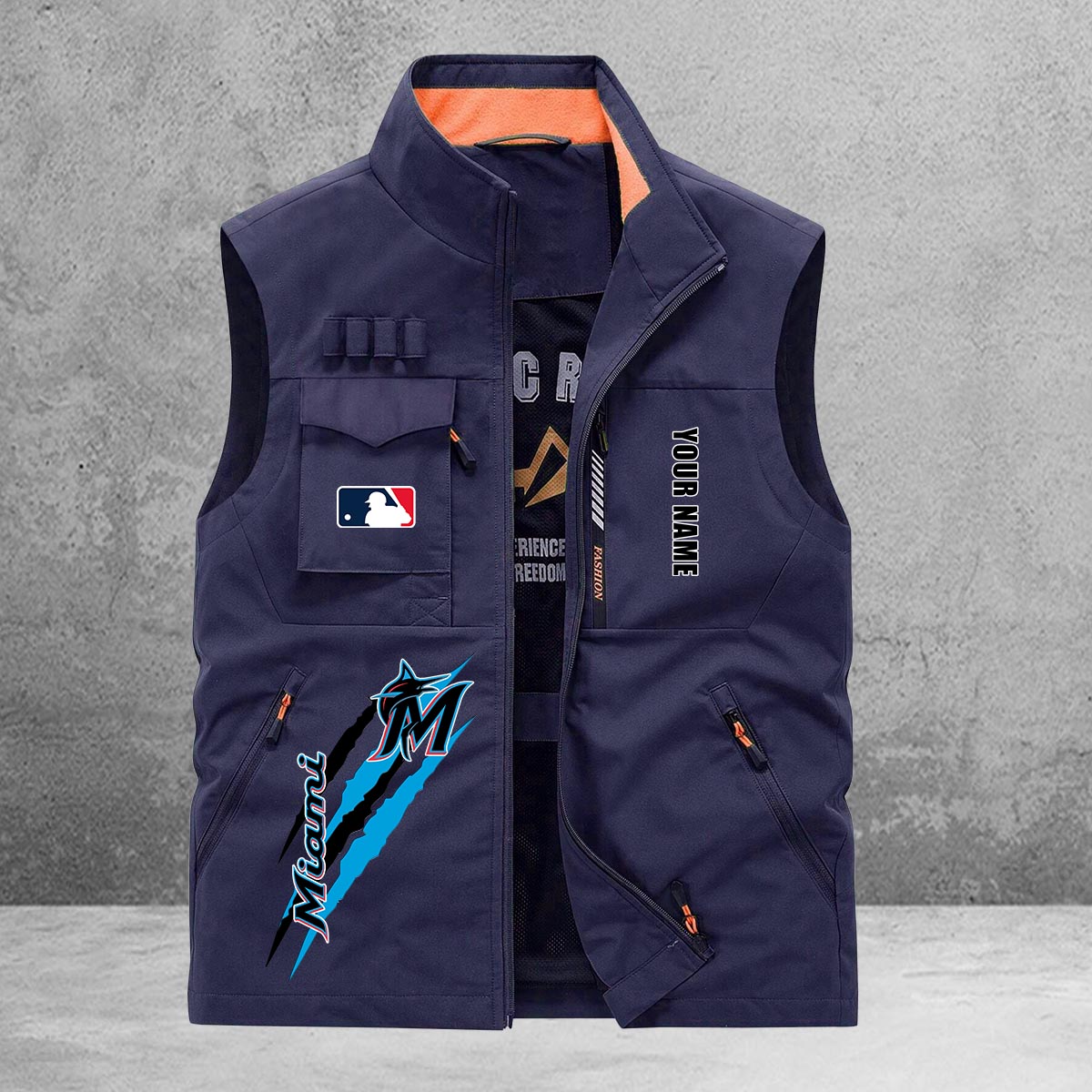 Miami Marlins New Personalized Multi-Pockets Vest AZBTMPV000118