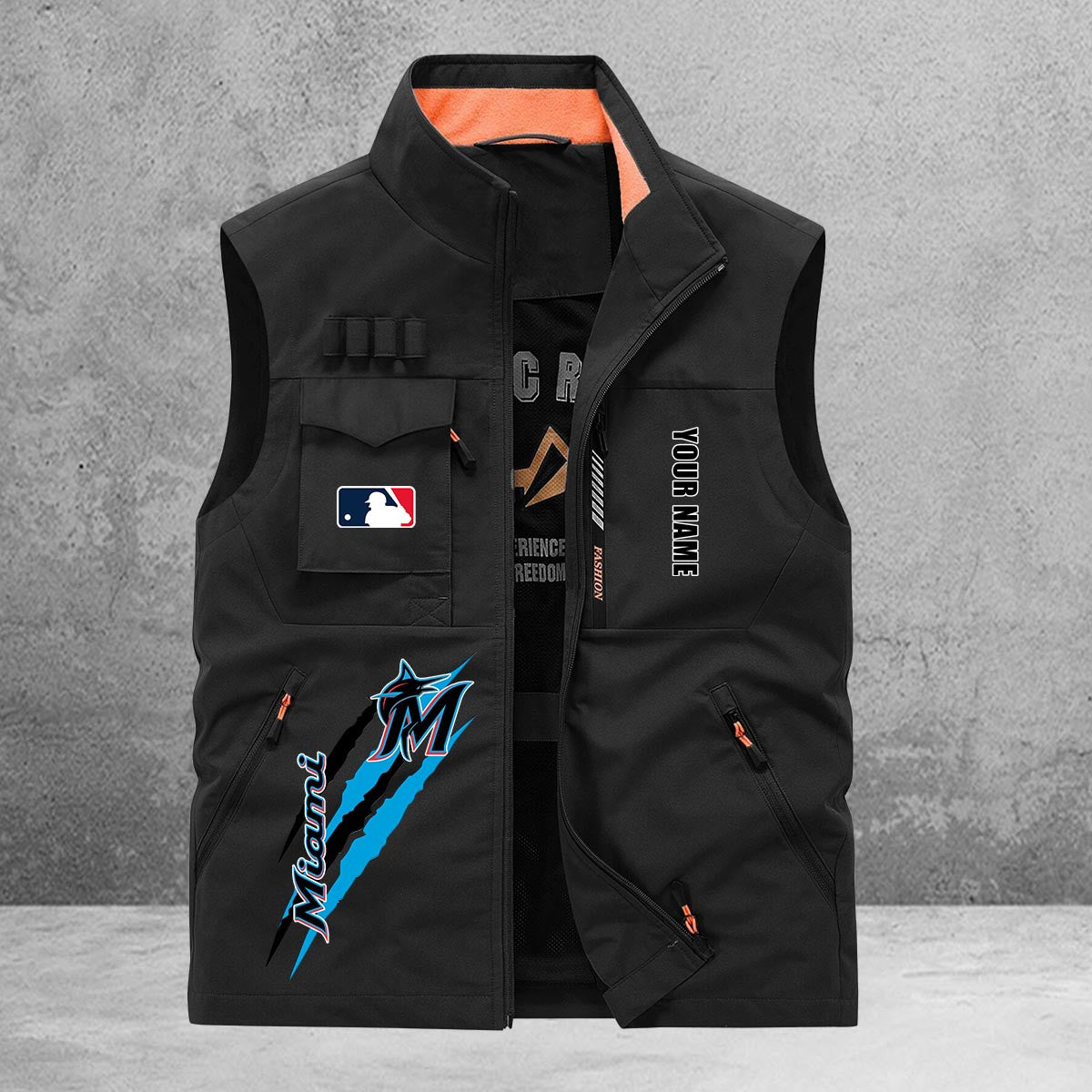 Miami Marlins New Personalized Multi-Pockets Vest AZBTMPV000118