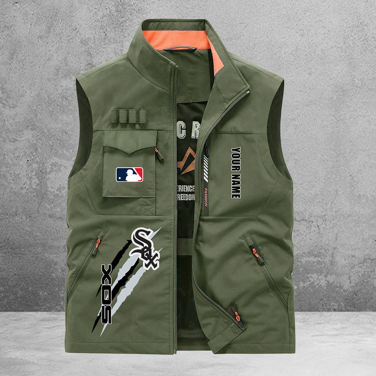 Chicago White Sox New Personalized Multi-Pockets Vest AZBTMPV000119