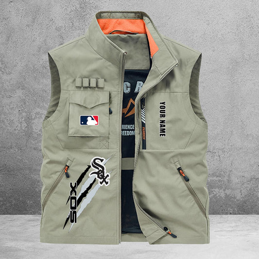 Chicago White Sox New Personalized Multi-Pockets Vest AZBTMPV000119