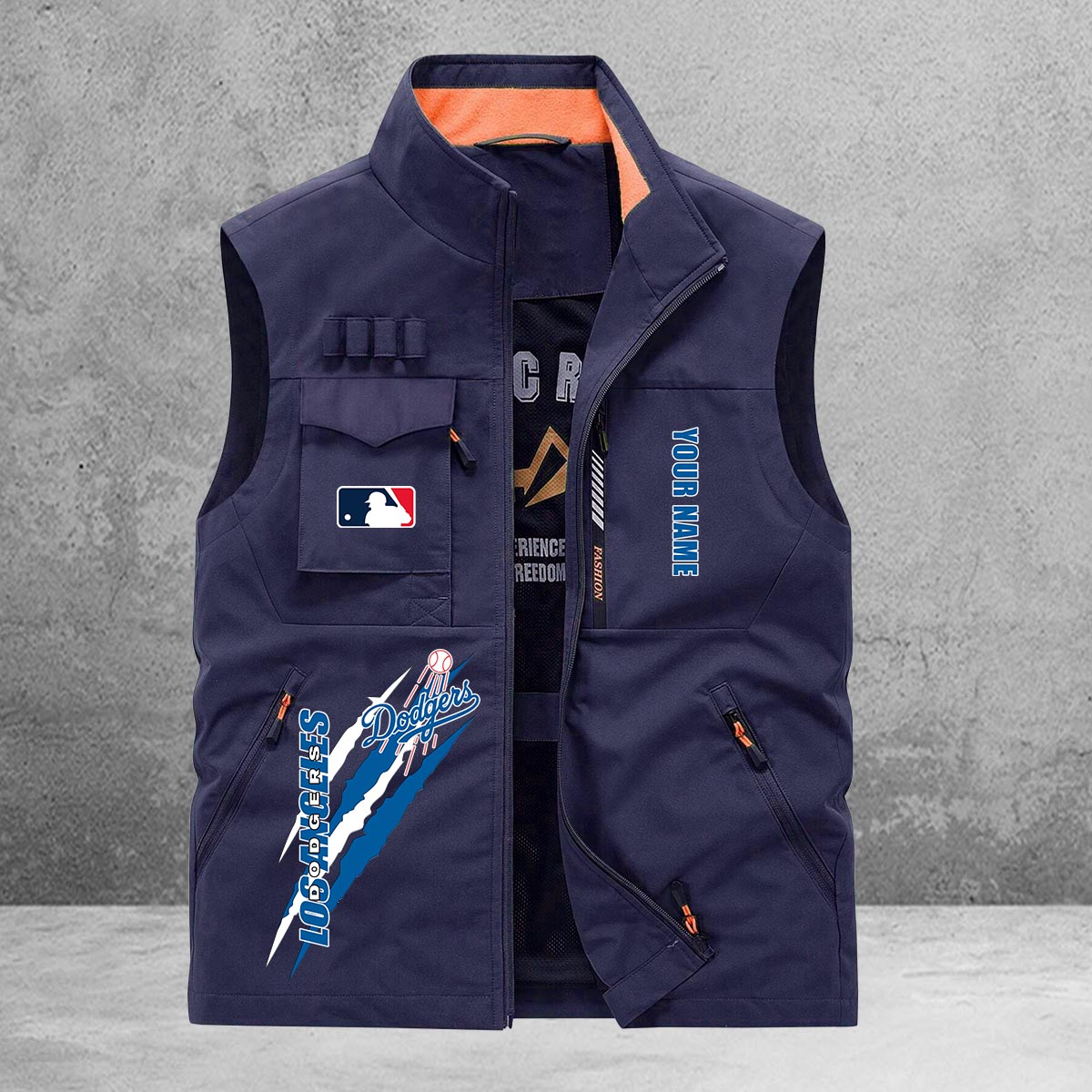 Los Angeles Dodgers New Personalized Multi-Pockets Vest AZBTMPV000121