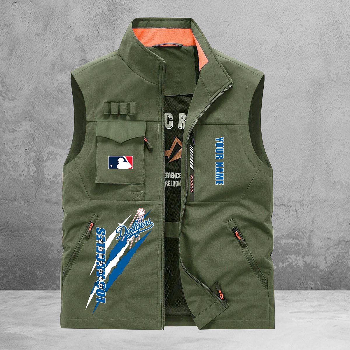 Los Angeles Dodgers New Personalized Multi-Pockets Vest AZBTMPV000121