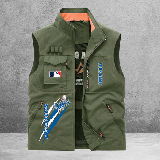 Los Angeles Dodgers New Personalized Multi-Pockets Vest AZBTMPV000121