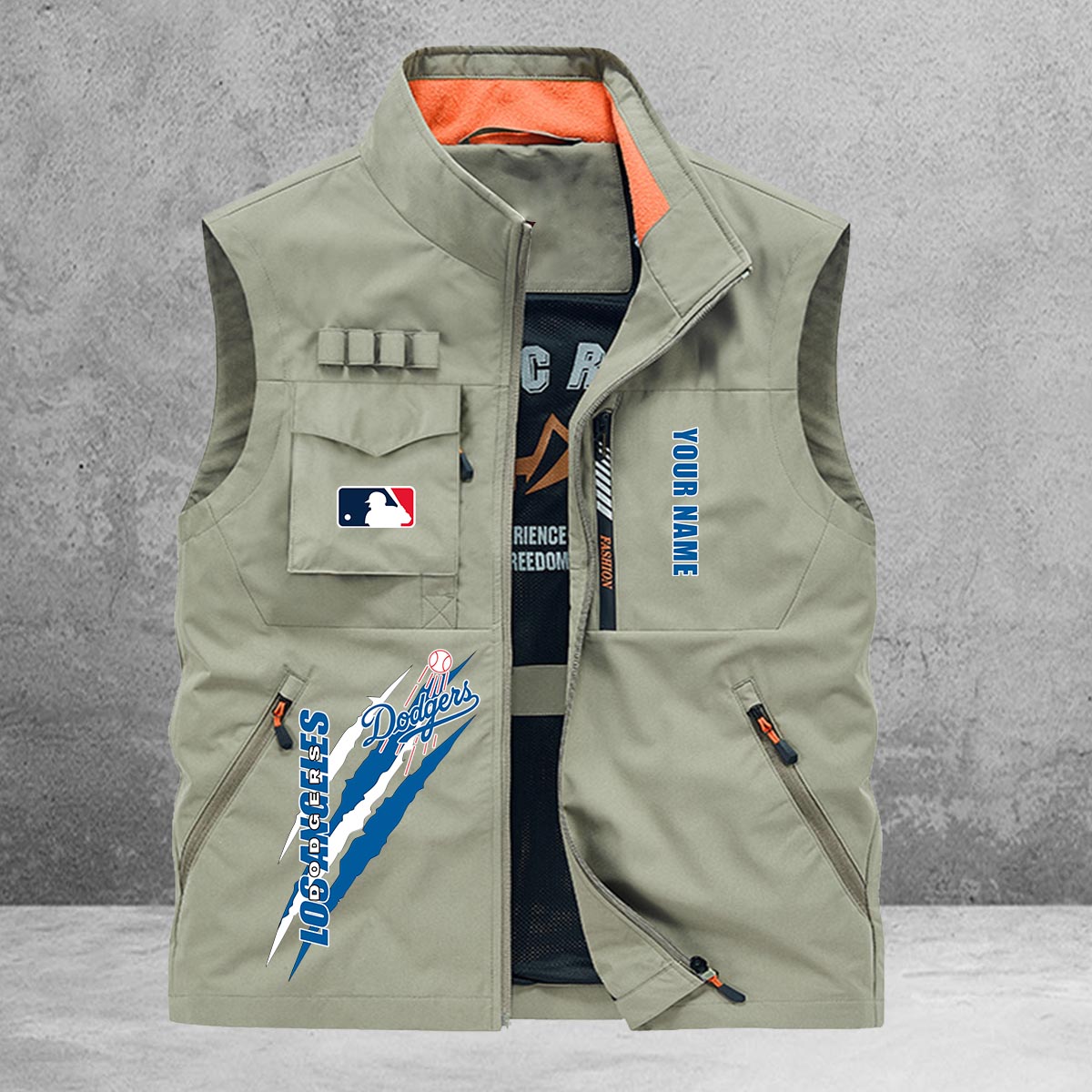 Los Angeles Dodgers New Personalized Multi-Pockets Vest AZBTMPV000121