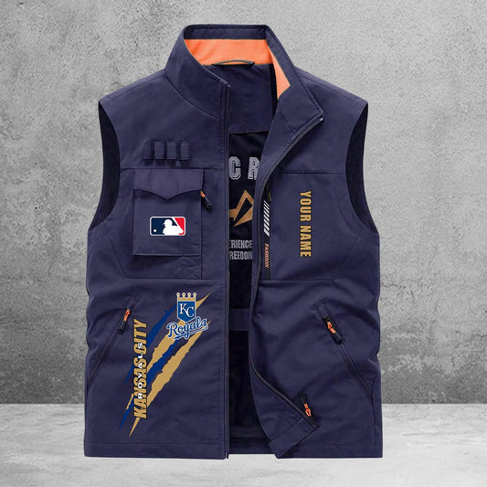 Kansas City Royals New Personalized Multi-Pockets Vest AZBTMPV000122