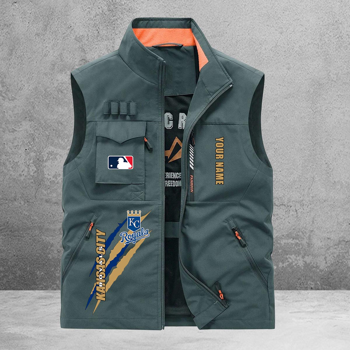 Kansas City Royals New Personalized Multi-Pockets Vest AZBTMPV000122