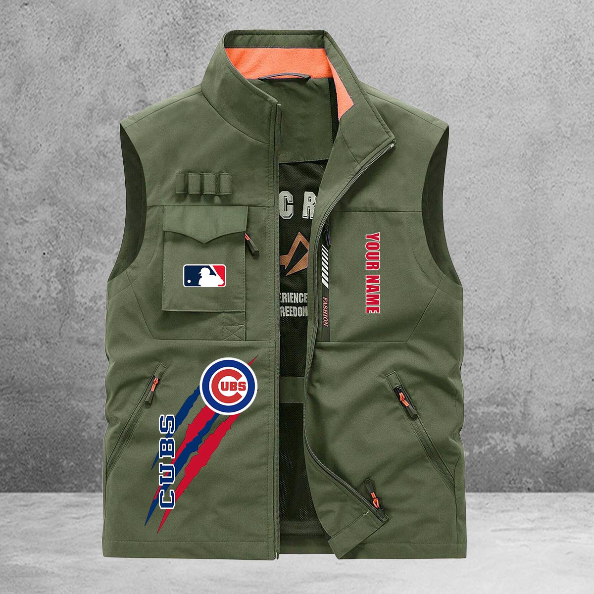 Chicago Cubs New Personalized Multi-Pockets Vest AZBTMPV000126