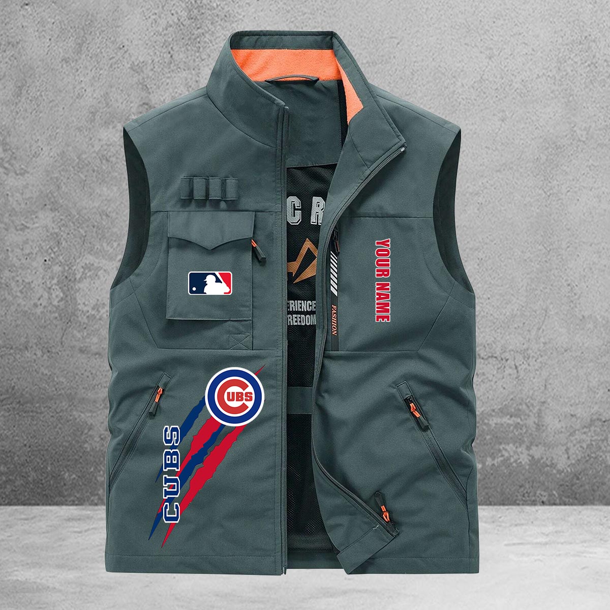 Chicago Cubs New Personalized Multi-Pockets Vest AZBTMPV000126