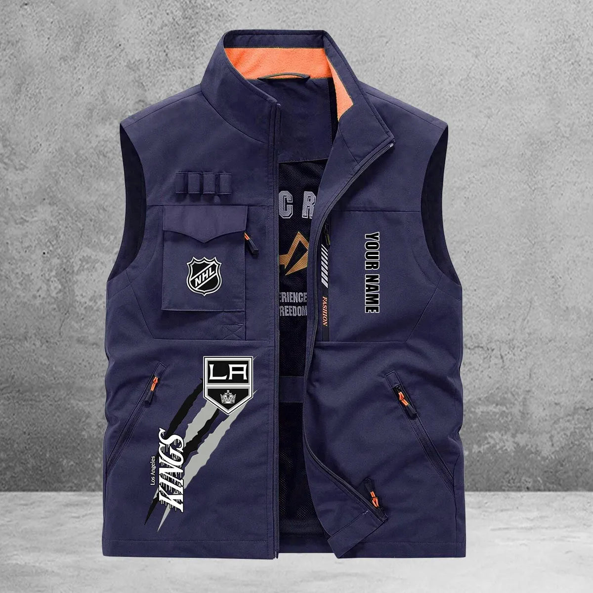 Los Angeles Kings New Personalized Multi-Pockets Vest AZBTMPV000176