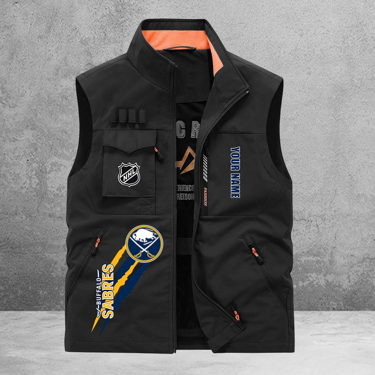 Buffalo Sabres New Personalized Multi-Pockets Vest AZBTMPV000178