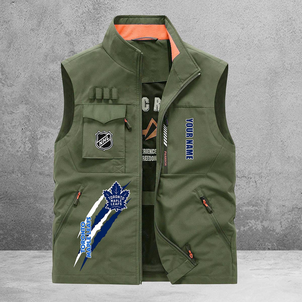 Toronto Maple Leafs New Personalized Multi-Pockets Vest AZBTMPV000186