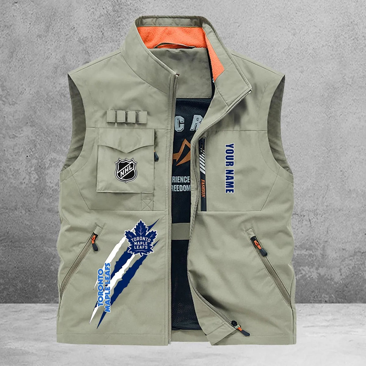 Toronto Maple Leafs New Personalized Multi-Pockets Vest AZBTMPV000186