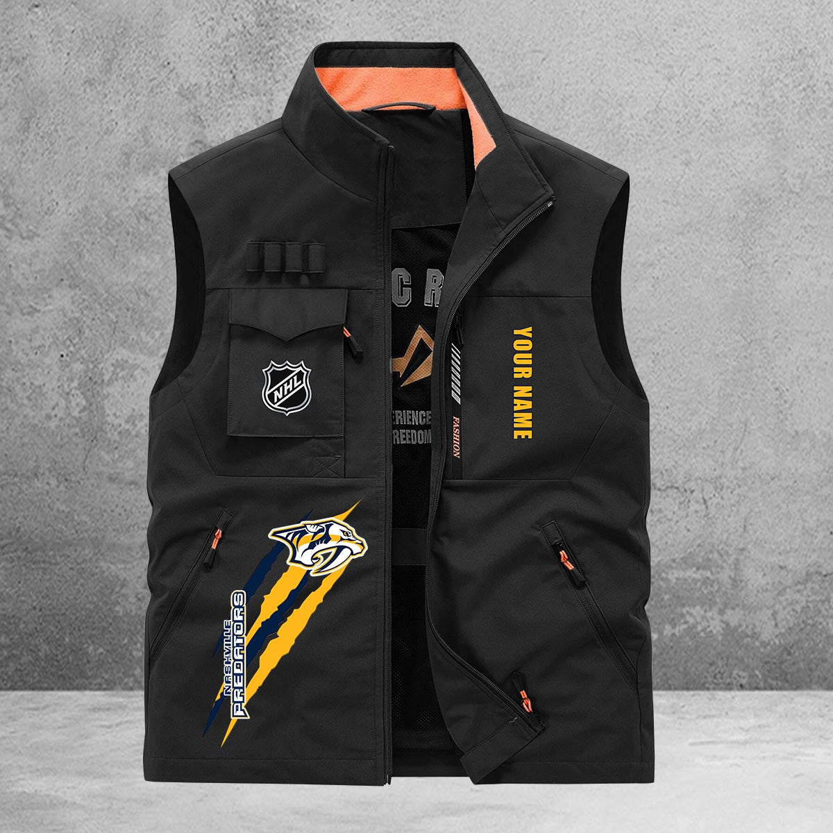 Nashville Predators New Personalized Multi-Pockets Vest AZBTMPV000182