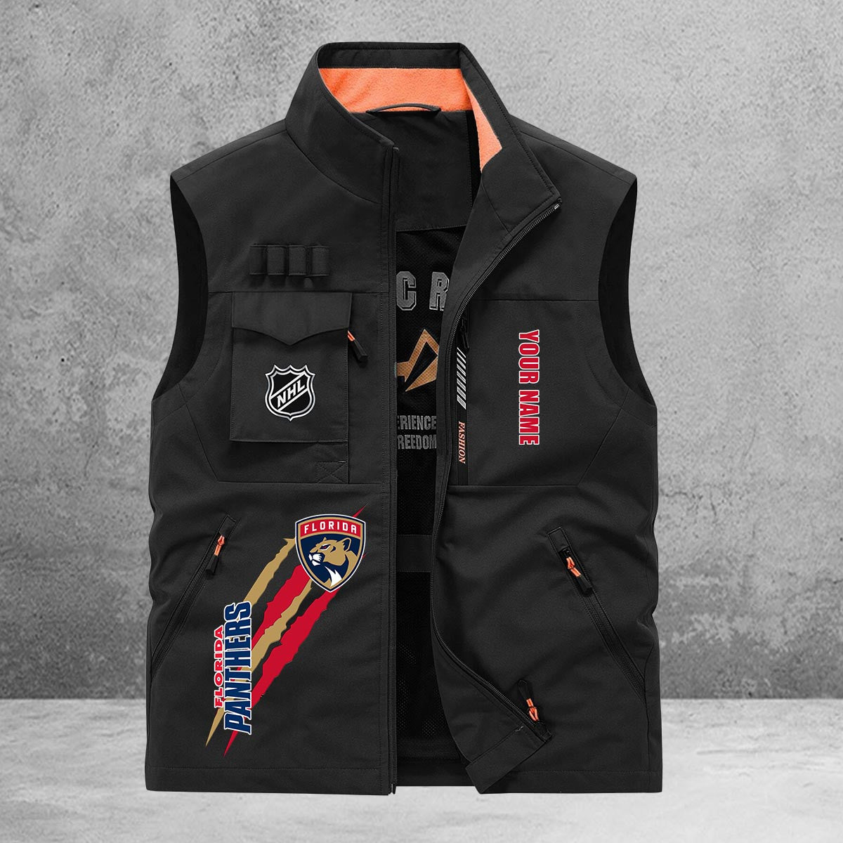 Florida Panthers New Personalized Multi-Pockets Vest AZBTMPV000183