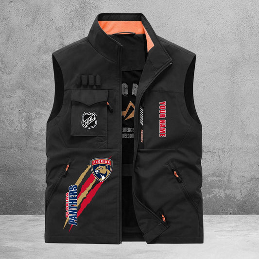 Florida Panthers New Personalized Multi-Pockets Vest AZBTMPV000183