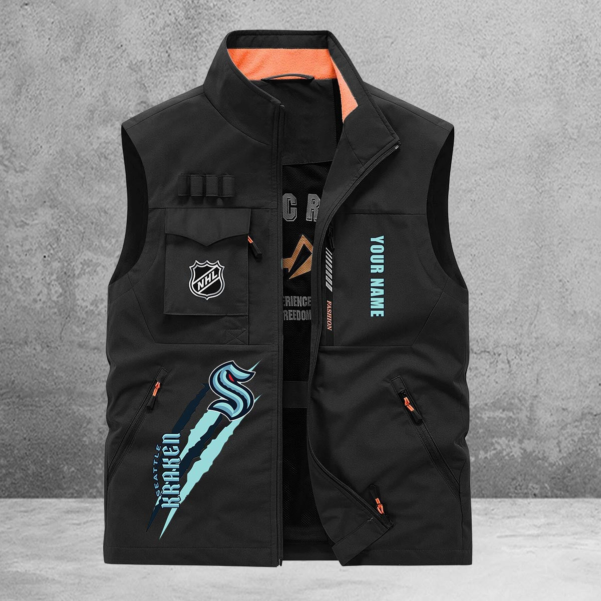 Seattle Kraken New Personalized Multi-Pockets Vest AZBTMPV000184
